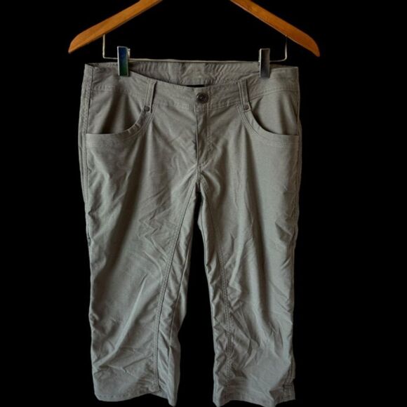 Kuhl Light Olive Green Cargo Crop Pants Sz 6 - Picture 1 of 5